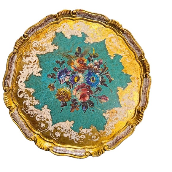 Other - Vintage Italian - wood tray - MITA - ITALY - Size 12.5"